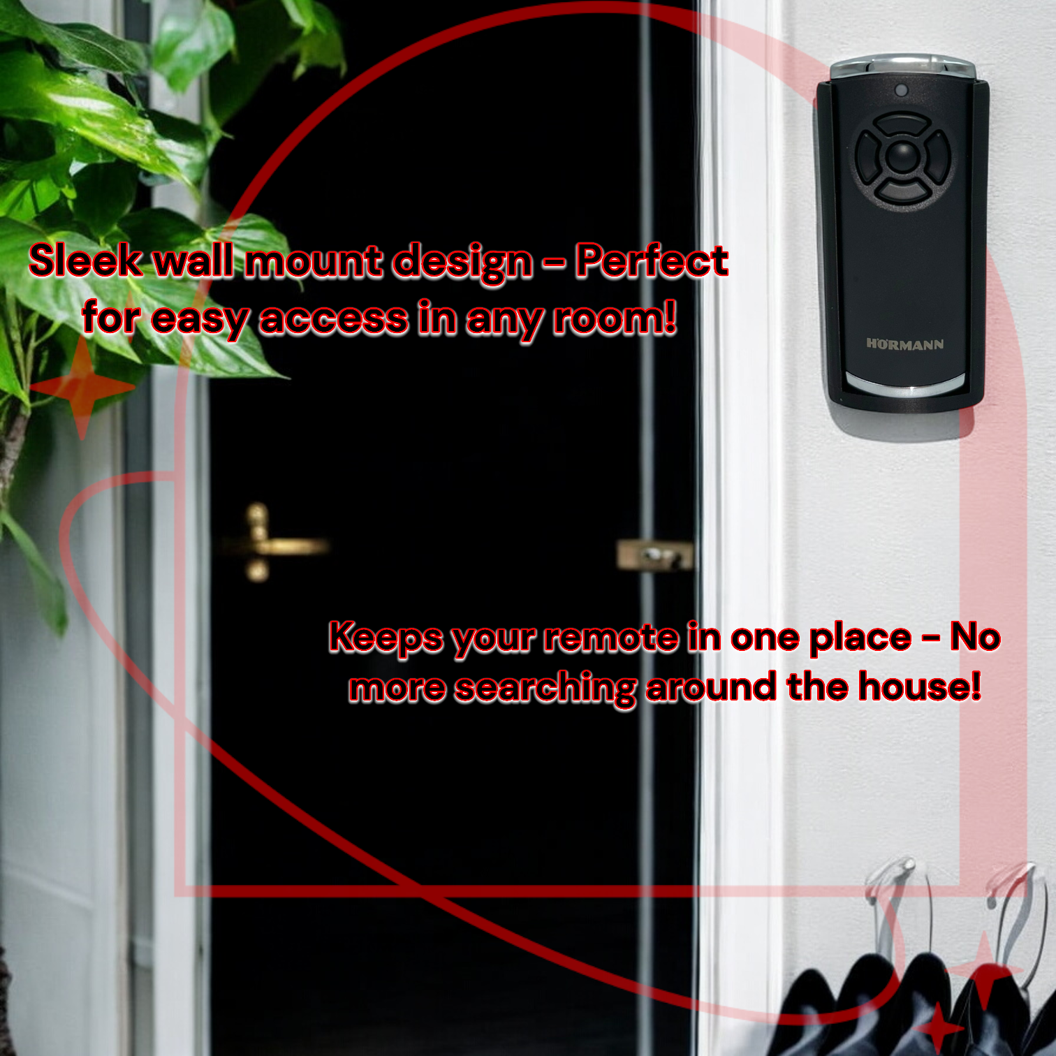 Wall & Car Vent Holder For Hormann HS5 BS Garage Remotes