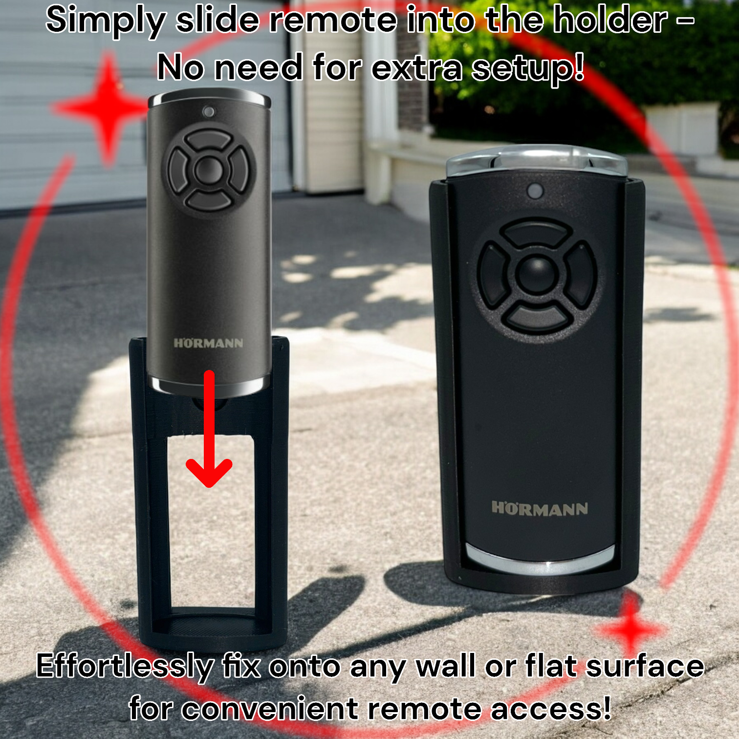 Wall & Car Vent Holder For Hormann HS5 BS Garage Remotes